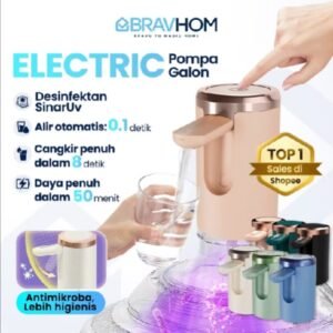 BRAVHOM Pompa Galon Elektrik Dapat Dilipat Desinfektan Sinar UV
